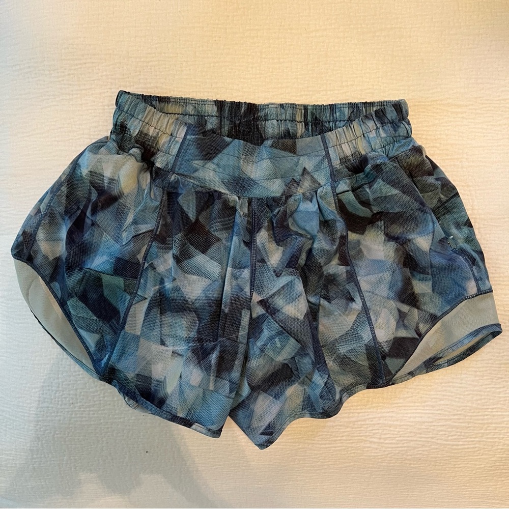 Lululemon Blue Patterned Running Shorts